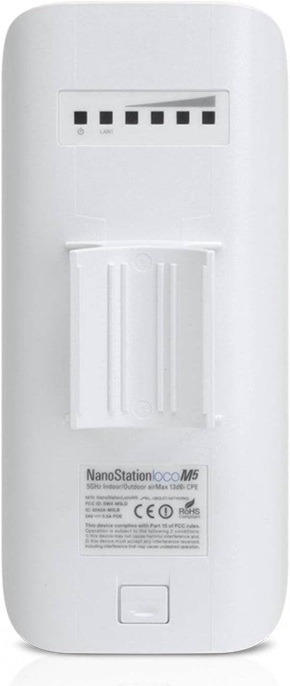 Ubiquiti NanoStation Loco M5 Outdoor Wireless Access Point - 5 GHz, 13 dBi Antenna, 150+ Mbps Speeds, Compact Design, Long-Range Connectivity, PoE Support