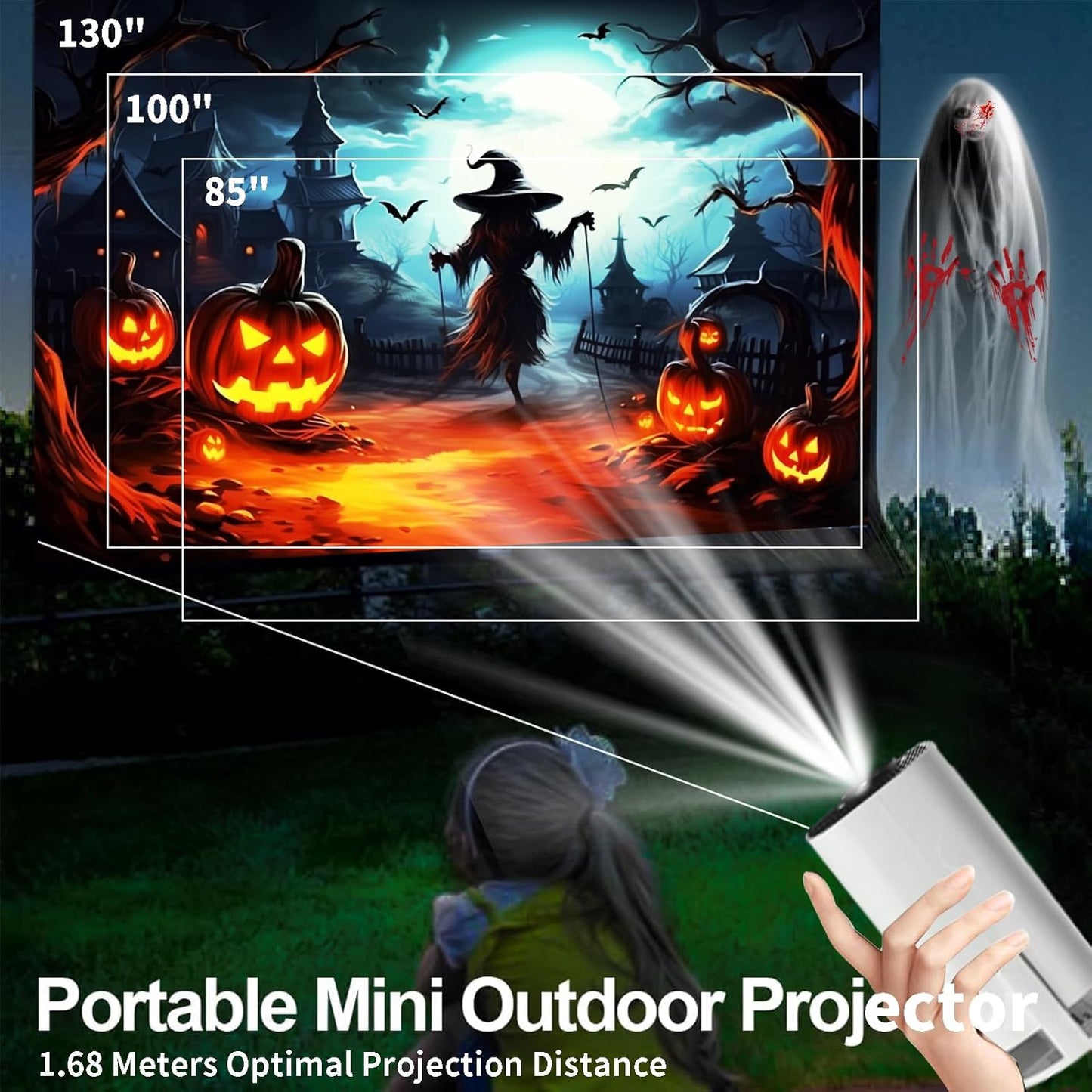 Pomefar Mini Projector 4K Support