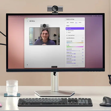 LOGITECH MX BRIO 4K ULTRA HD WEBCAM PALE GREY (960-001554)