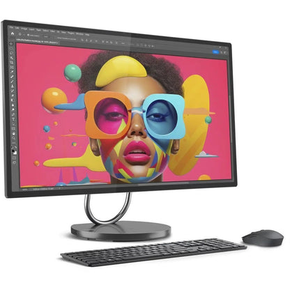Lenovo Yoga AIO 32ILL10 All-in-One (2025) Desktop – 2nd Sereis / Intel Core Ultra 7-256V / 31.5inch UHD / 1TB SSD / 32GB RAM / 6GB NVIDIA GeForce RTX 4050 / Windows 11 Pro / English & Arabic Keyboard / Storm Grey / Middle East Version