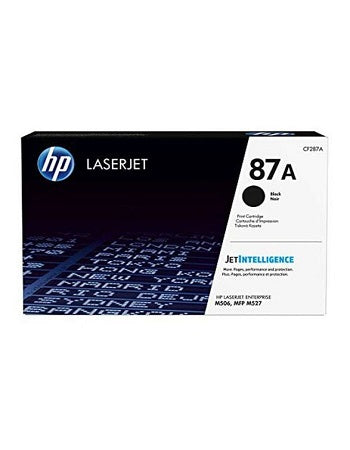 HP 87A Black Original LaserJet Toner Cartridge, CF287A, Black