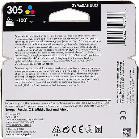 HP 305 Tri-color Original Ink Cartridge