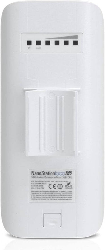 Ubiquiti NanoStation Loco M5 Outdoor Wireless Access Point - 5 GHz, 13 dBi Antenna, 150+ Mbps Speeds, Compact Design, Long-Range Connectivity, PoE Support