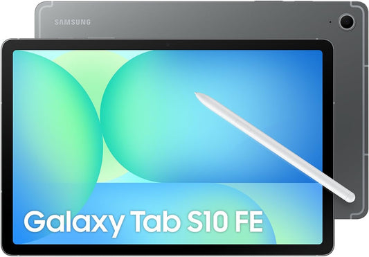 Samsung Galaxy Tab S10 FE, 5G Android Tablet, 8GB RAM, 256GB Storage, 10.9” Screen, 90Hz Display, S Pen Included, IP68, Long Battery Life, Gray (UAE Version)