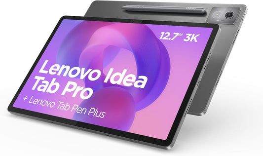 Lenovo Idea Tab Pro Tablet | 12.7 Inch 3K Display | MediaTek Dimensity 8300 | 8GB RAM | 256GB eMMC | Android 14 | Luna Grey | Includes Tab Pen Plus