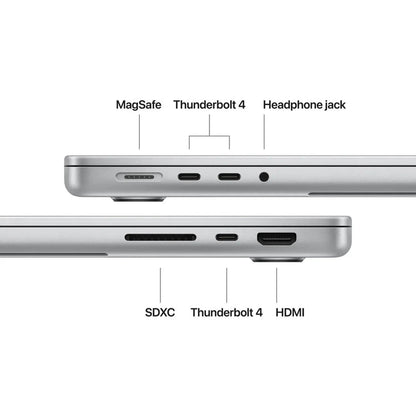 Apple MacBook Pro 14-inch (2025) – M5 with 10-core CPU / 16GB RAM / 512GB SSD / 10-core GPU / macOS Sequoia / English & Arabic Keyboard / Silver / Middle East Version