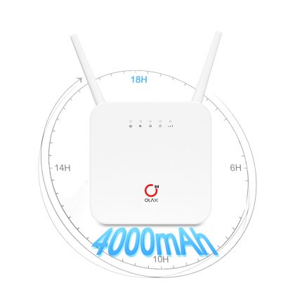 Olax 4G LTE Router AX6 Pro 300mbps 18hrs Backup Battery